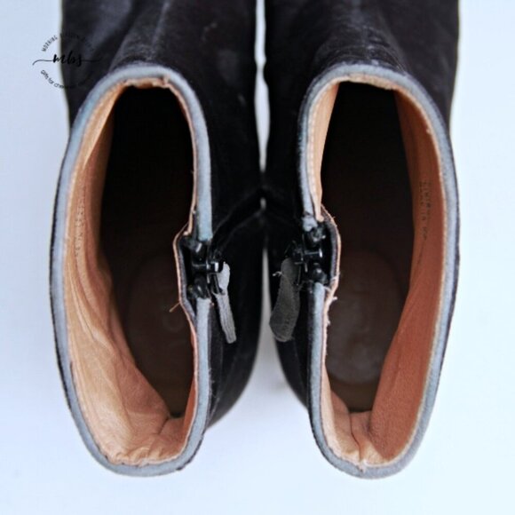 J. Crew Hadley Velvet Ankle Boots Gray Women 8.5 - Picture 12 of 15